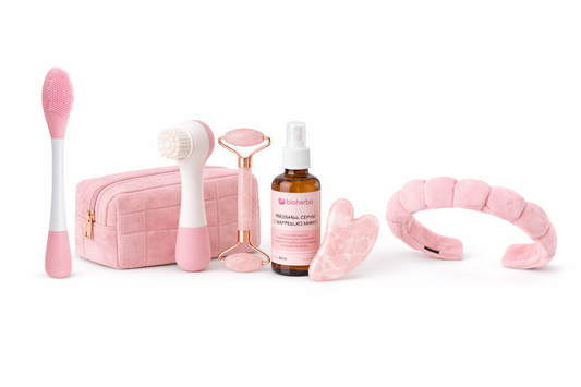 Комплект за лице – 7 части за почистване, масаж и сияйна кожа