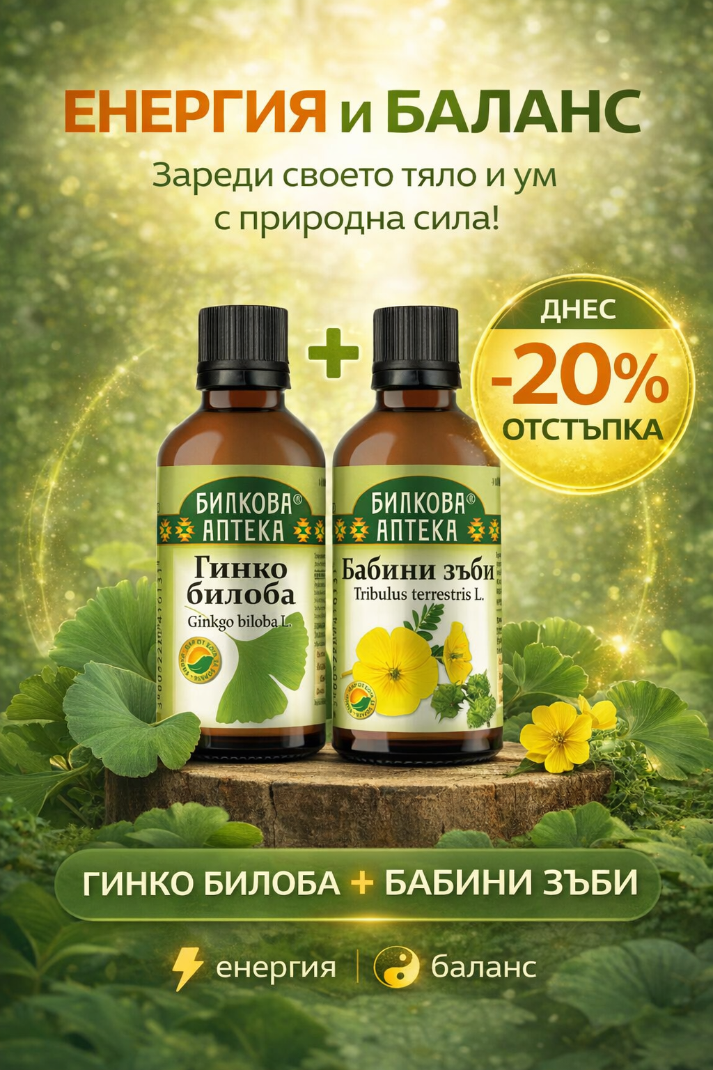 Пакет "Енергия и баланс" - сет тинктури