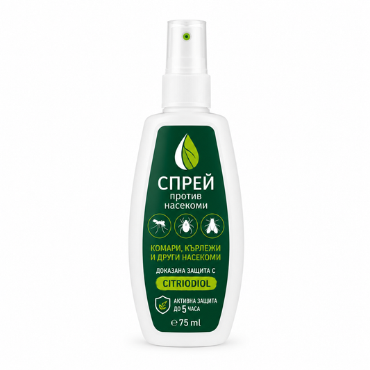 Спрей против комари, кърлежи и други насекоми с Citriodiol® – 75 ml